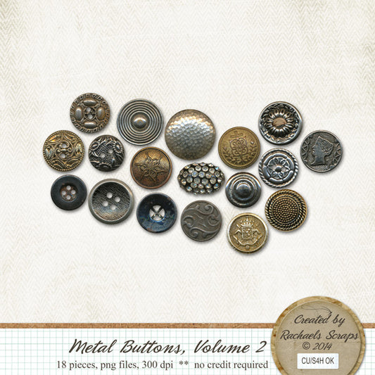 Metal Buttons, Volume 02