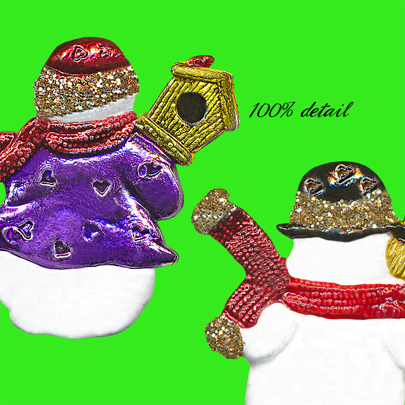 Vintage Metal Snowmen