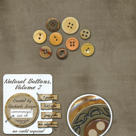 Natural Tone Buttons, Volume 02