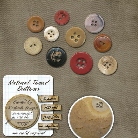 Natural Tone Buttons, Volume 01