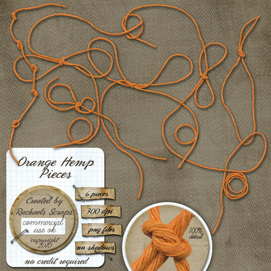 Orange Hemp Pieces