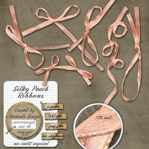 Silky Peach Ribbons