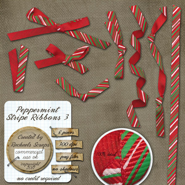 Peppermint Striped Ribbons, Volume 03