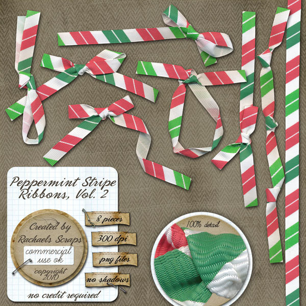 Peppermint Striped Ribbons, Volume 02