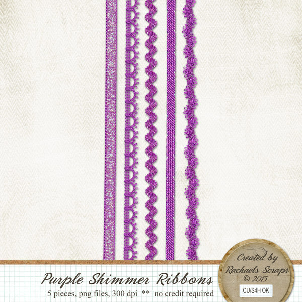 Purple Shimmer Ribbons