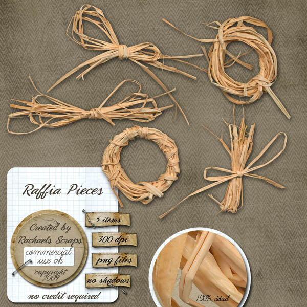 Raffia Pieces