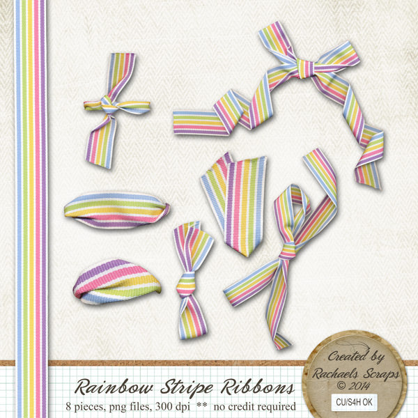 Rainbow Stripe Ribbons