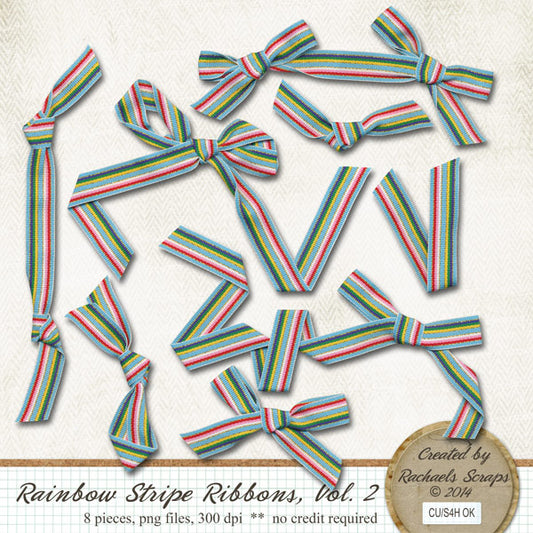 Rainbow Stripe Ribbons, Volume 02