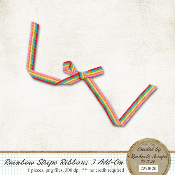 Rainbow Stripe Ribbons, Volume 03 Add On