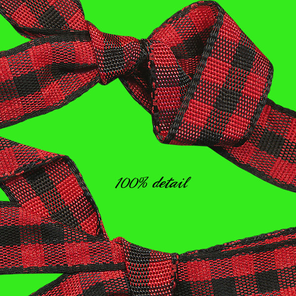 Red & Black Gingham Ribbons