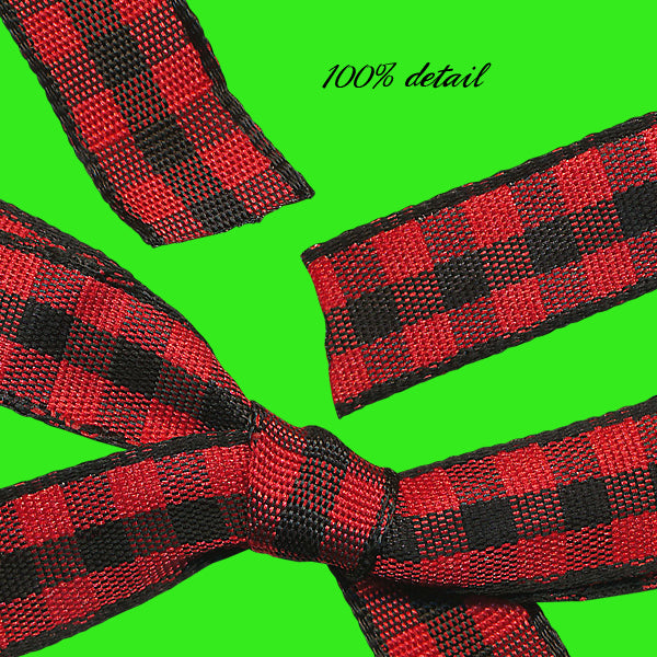 Red & Black Gingham Ribbons