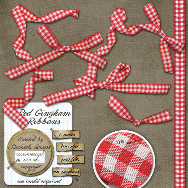 Red Gingham Ribbons