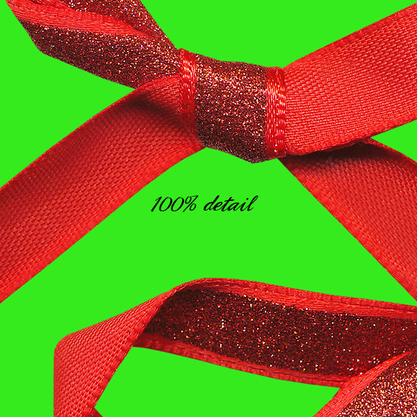 Red Glitter Ribbons Add On