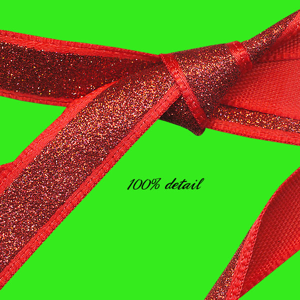 Red Glitter Ribbons Add On