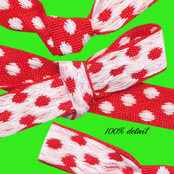 Red & White Polka Dotted Ribbons