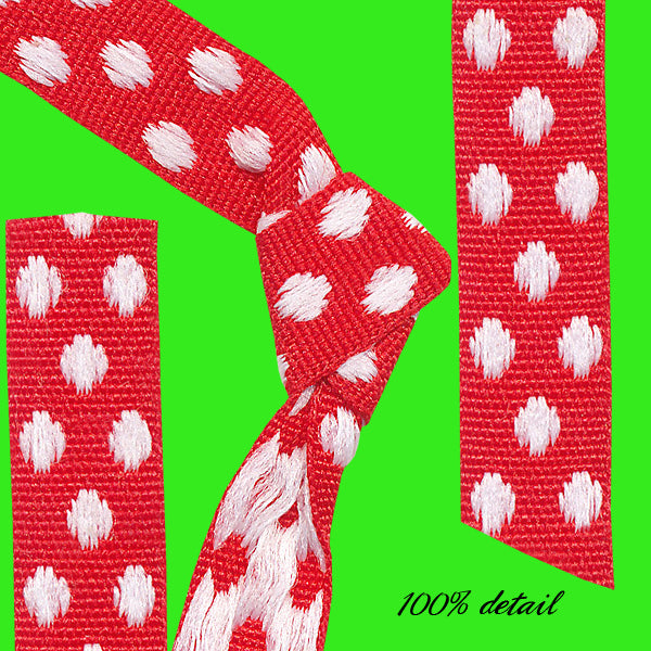 Red & White Polka Dotted Ribbons