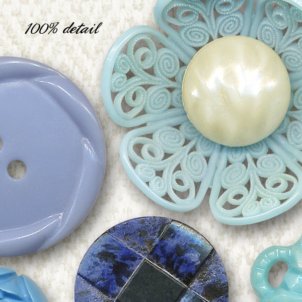 Retro Buttons in Blue, Volume 05