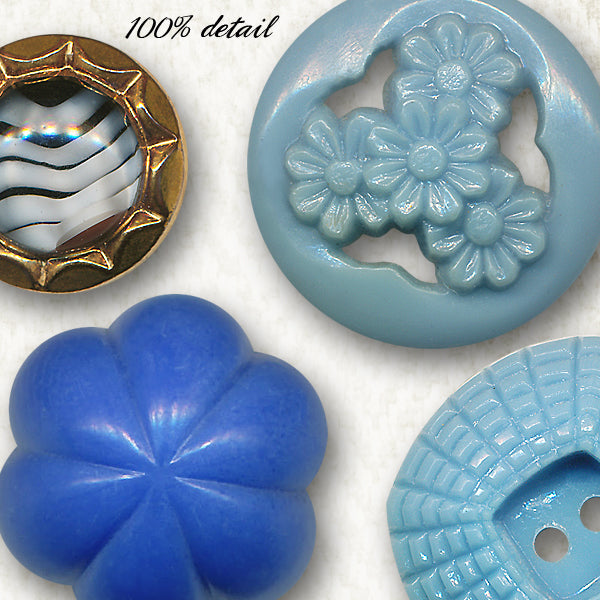 Retro Buttons in Blue, Volume 05