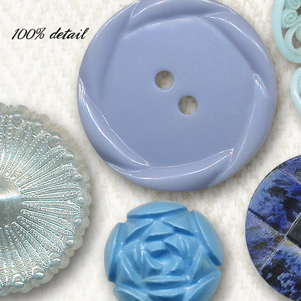 Retro Buttons in Blue, Volume 05