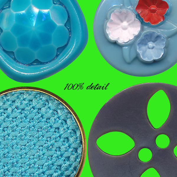 Retro Buttons in Blue, Volume 04