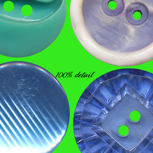 Retro Buttons in Blue, Volume 04