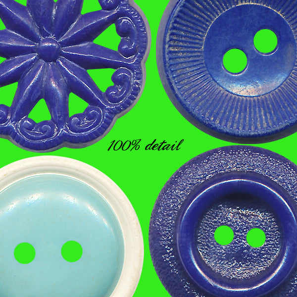 Retro Buttons in Blue, Volume 04