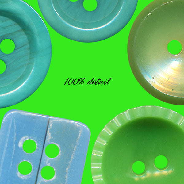 Retro Buttons in Blue & Green, Volume 03