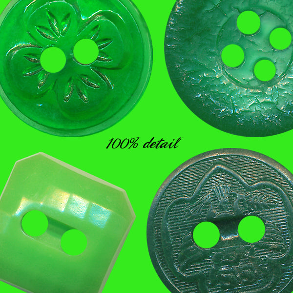 Retro Buttons in Green, Volume 02