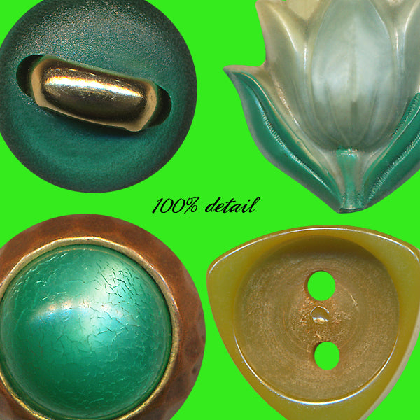 Retro Buttons in Green, Volume 02