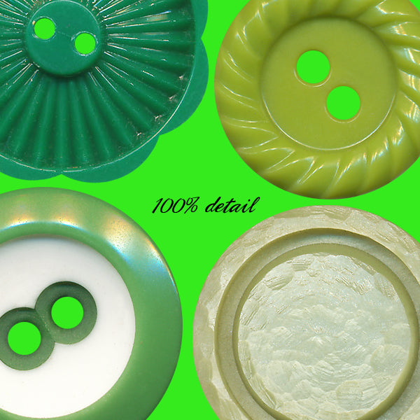 Retro Buttons in Green, Volume 04