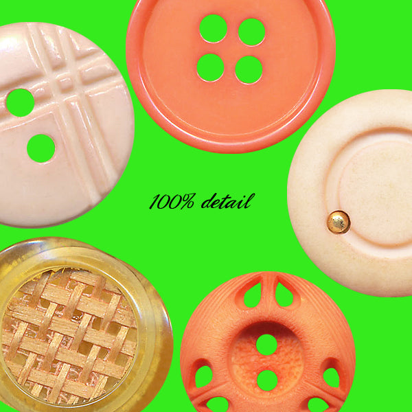 Retro Buttons in Orange & Yellow, Volume 05