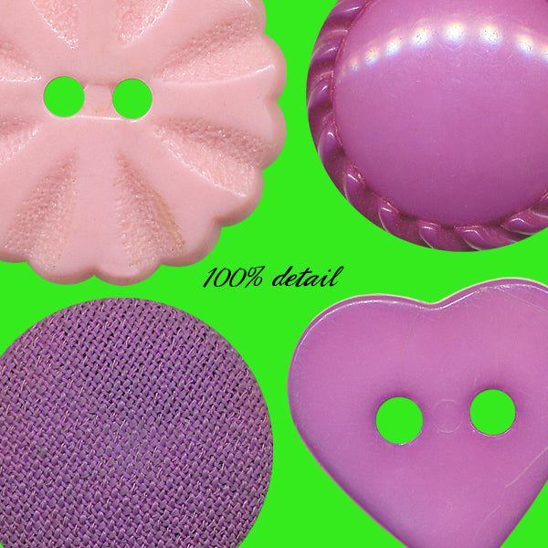 Retro Buttons in Pink & Purple, Volume 03