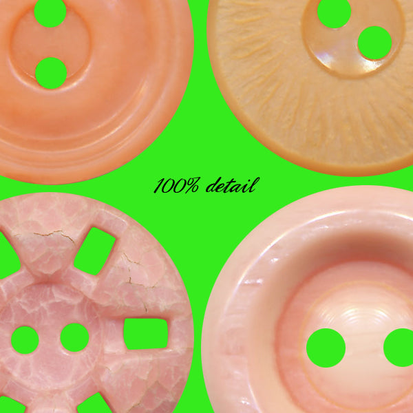 Retro Buttons in Pink & Peach