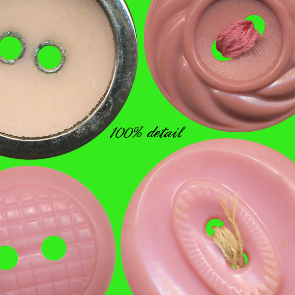 Retro Buttons in Pink & Peach