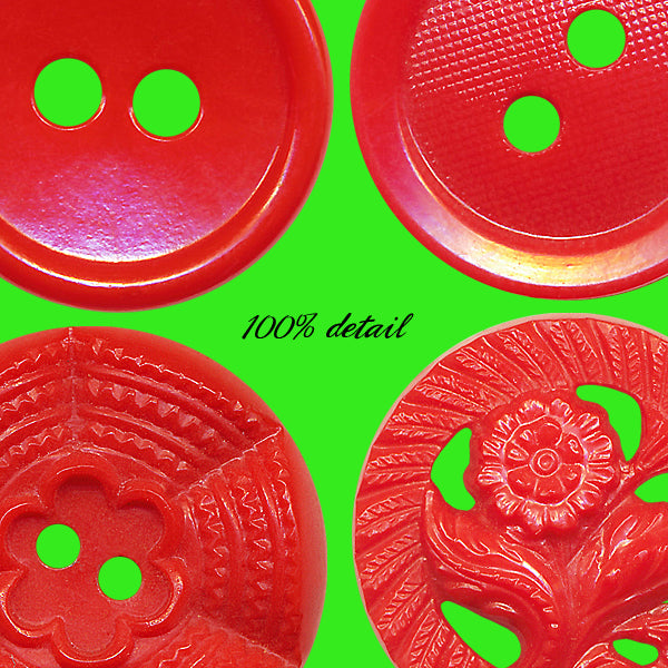 Retro Buttons in Red, Volume 03