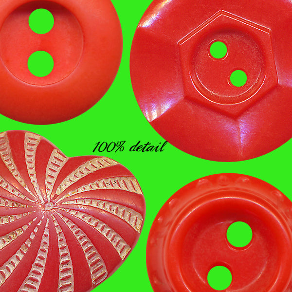 Retro Buttons in Red, Volume 03