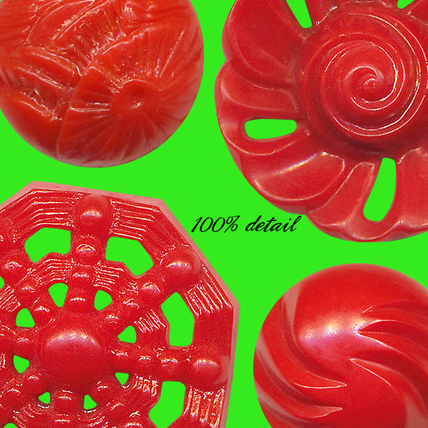 Retro Buttons in Red, Volume 03