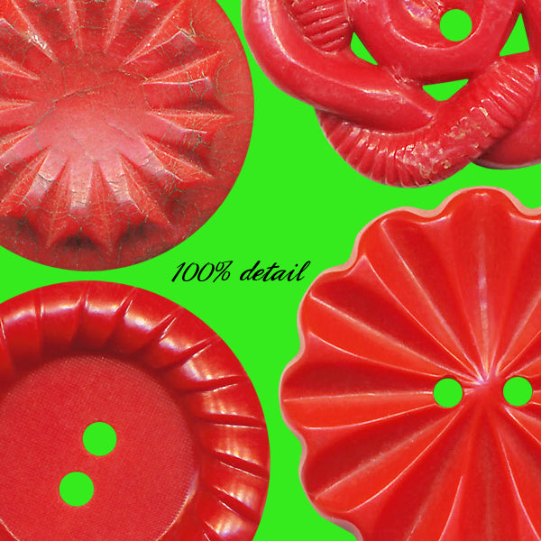 Retro Buttons in Red, Volume 03