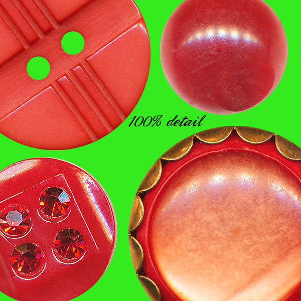 Retro Buttons in Red, Volume 03