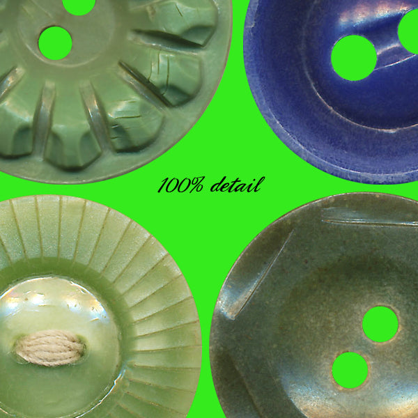 Retro Buttons in Blue & Green, Volume 02