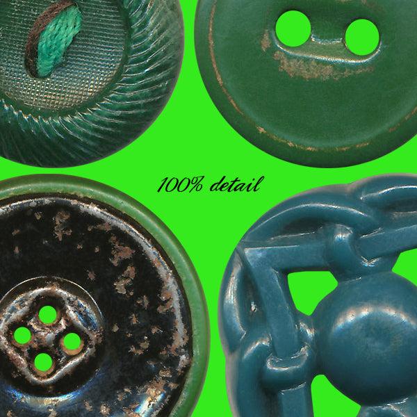 Retro Buttons in Blue & Green, Volume 02