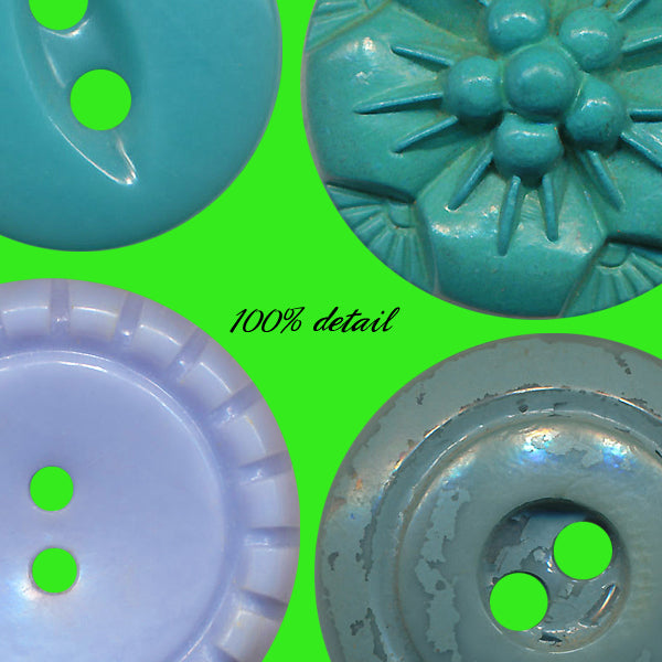 Retro Buttons in Blue, Volume 02