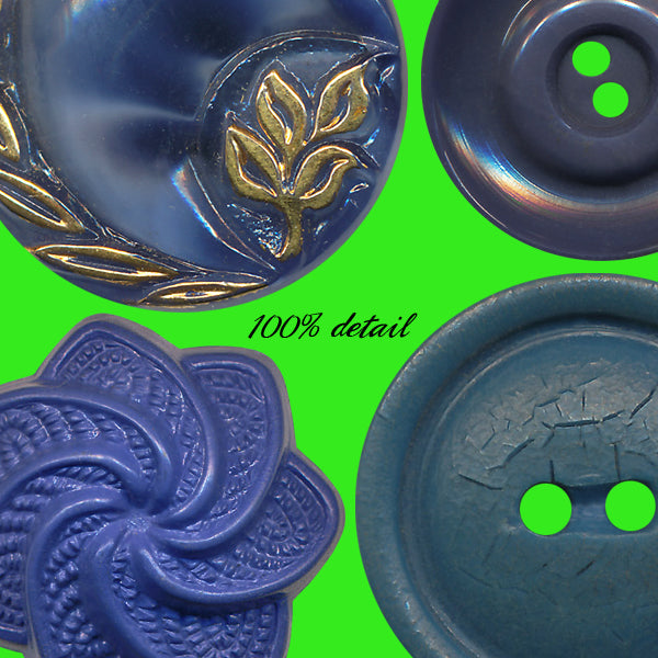 Retro Buttons in Blue, Volume 02