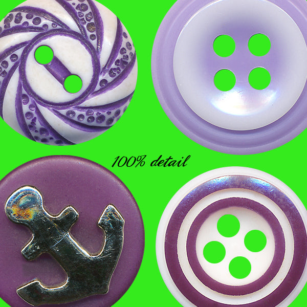 Retro Buttons in Violet, Volume 02