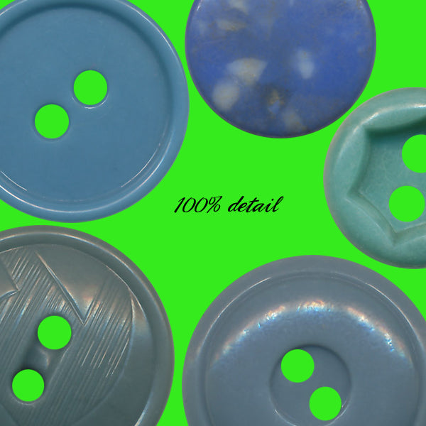 Retro Buttons in Blue & Green