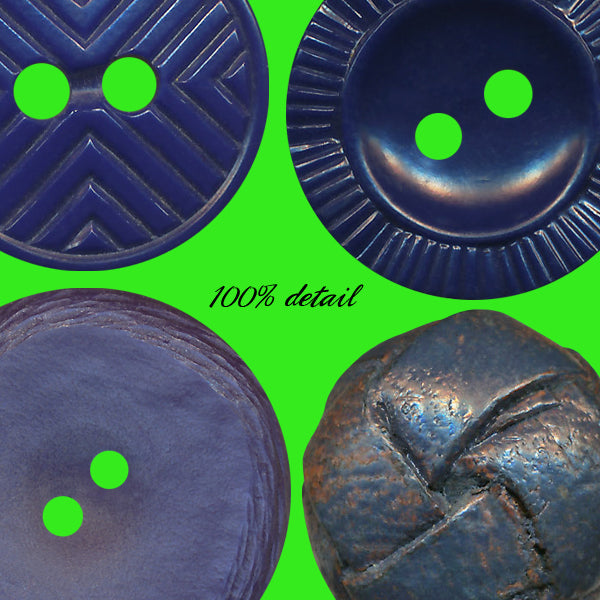 Retro Buttons in Blue & Green