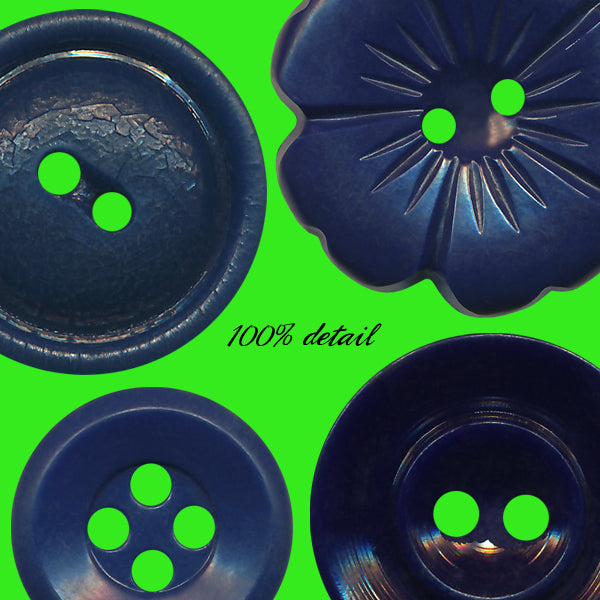 Retro Buttons in Blue & Green