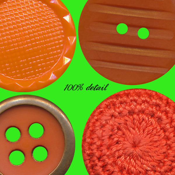 Retro Buttons in Orange & Yellow