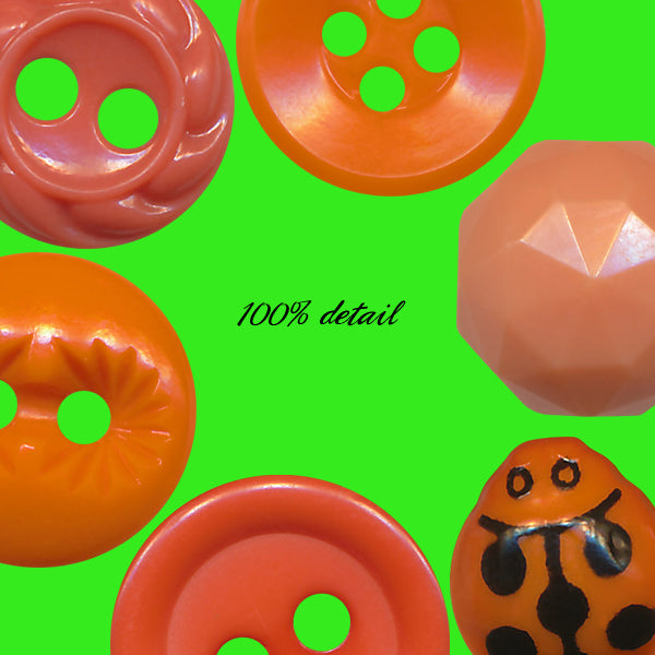 Retro Buttons in Orange & Yellow