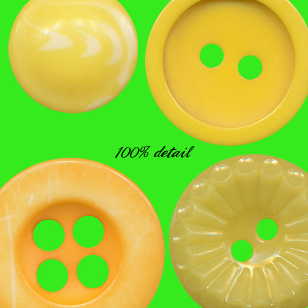 Retro Buttons in Orange & Yellow